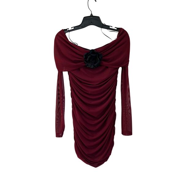 Amanda Uprichard Nellia Rose Burgundy Strapless Mini Dress Small Party Sexy - Picture 2 of 6